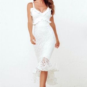 White Leanne Midi Dress